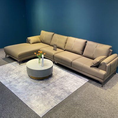 SOFA GÓC L MÀU CA CAO chống mực bút bi