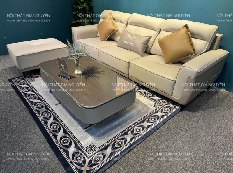 SOFA BĂNG PHỐI MÀU - DA CÔNG NGHỆ 2024 -  GIÁ CHƯA KÈM BÀN